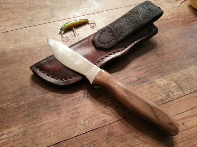 Sole Authorship Custom Hunter Knife with Sheath -1080 High Carbon Blade Steel