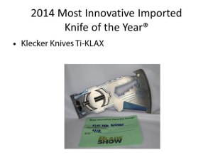2014 Most Innovative Imported Knife of the Year